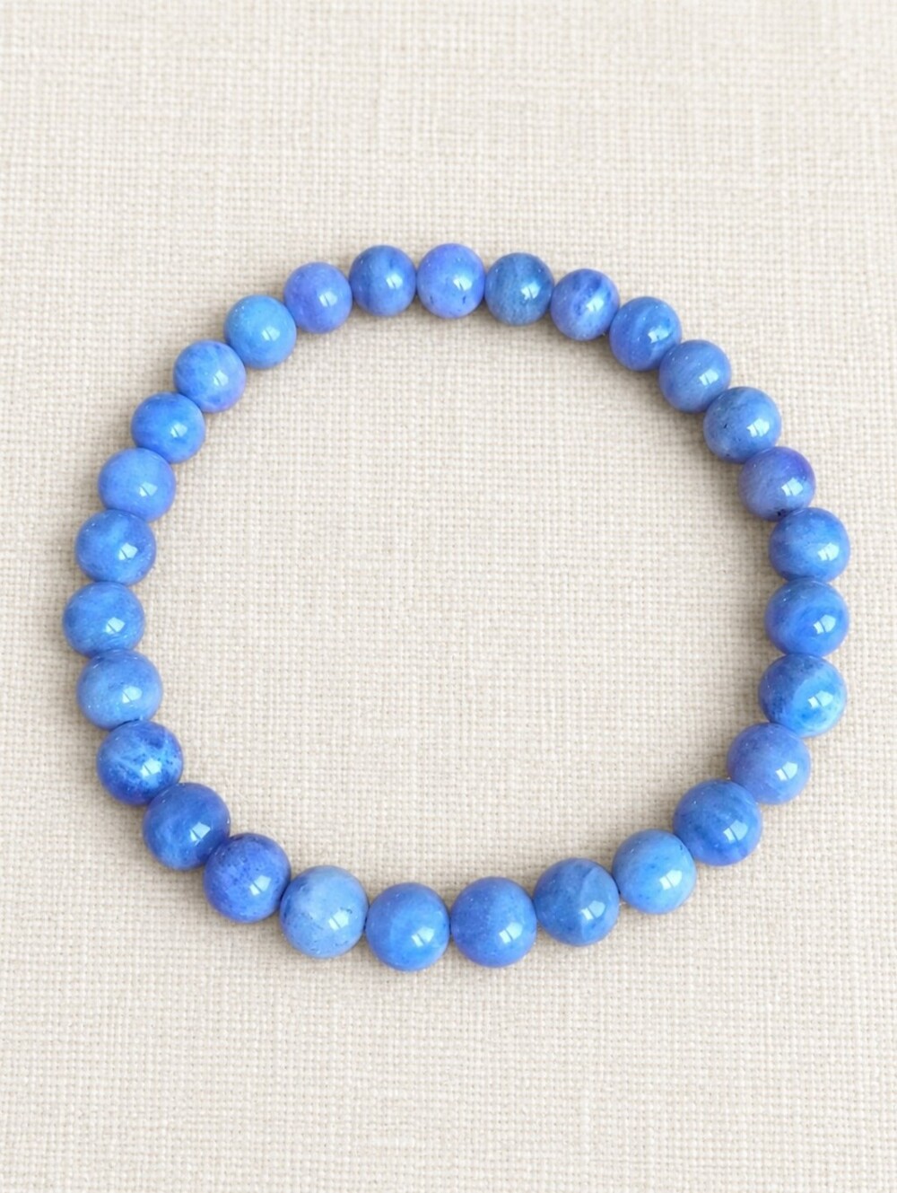 Tanzanite Beaded Stretch Bracelet | Handmade